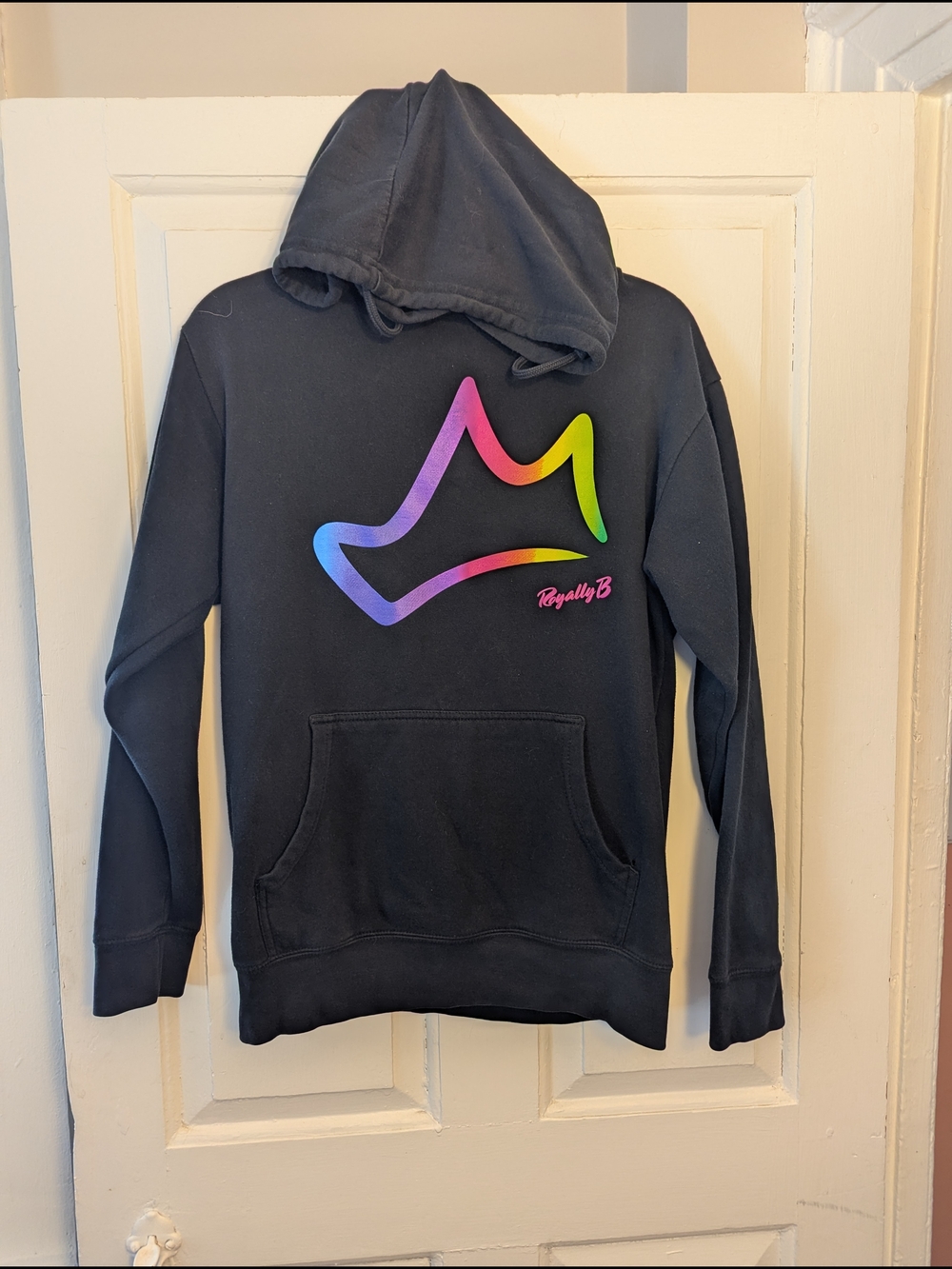 Rainbow Crown Rally B GraphicWomen's Black Sweatshirt